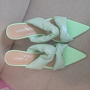 NWT!! Green Sandals